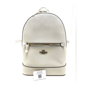 🔥🎁New! COACH Kenley Backpack Signature Canvas Chalk White Msrp:$398.00